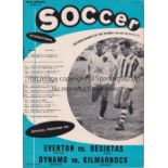 BESIKTAS - EVERTON Programme, Besiktas v Everton, 14/6/61, International Soccer League, also