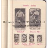 FOOTBALL SCRAPBOOK An exercise book circa 1946 containing 180 individual newspaper portrait