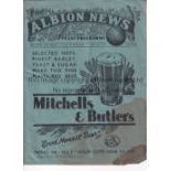 WEST BROMICH ALBION V ARSENAL 1936 Programme for the League match at Albion 13/4/1936, horizontal