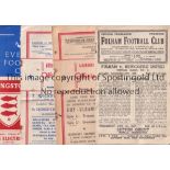 PROGRAMME MISCELLANY A collection of 5 miscellaneous programmes. Fulham v Newcastle United 1946/