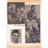 FOOTBALL SIGNATURES 1950'S Four signed B/W magazine pictures of Jimmy Scoular of Newcastle United
