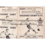 STOCKPORT COUNTY Ten homes: Chester 54/5, Barrow worn and tears, Bradford City, Bradford, Chester