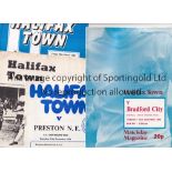 HALIFAX TOWN Thirty five Halifax home programmes, including some of the more difficult to collect; v