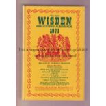 CRICKET WISDEN Original publishers hard back John Wisden Cricketers' Almanack for 1971. Covers the