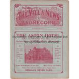 ASTON VILLA / MAN UNITED Programme Aston Villa v Manchester United 30/3/1912. Ex Bound Volume.