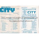 MAN CITY A collection of 11 Manchester City Youth Cup programmes 1971-1989. 8 homes and 3 Aways FA