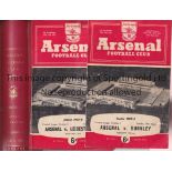ARSENAL Twenty five home programmes in a Supporters Club binder for season 1958/9, 21 League, 2 FA