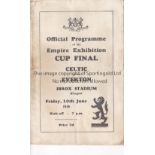 CELTIC - EVERTON 1938 Official programme for the Final, Empire Exhibition, Celtic v Everton, 10/6/