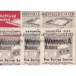 SHEFFIELD UNITED Eight home programmes: Leicester and Coventry 51/2, Huddersfield, Southampton and