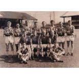 CARDIFF CITY 1963 B/W 10" X 7" original team group photo August 1963 with Western Mail stamp and