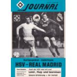 EUROPEAN CUP 1980 European Cup Semi-Final programme, Hamburg v Real Madrid, 23/4/80. HSV Journal,