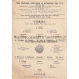 CHELSEA V ARSENAL 1962 Single card programme for the London Minor Cup Final at Chelsea 4/5/1962,