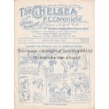 CHELSEA / COVENTRY Home programme v Coventry City 30/8/1924. Not Ex Bound Volume. Folds. No writing.