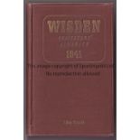 CRICKET WISDEN Original publishers hard back John Wisden Cricketers' Almanack for 1941. 78th
