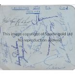 LEICESTER CITY 1953/4 AUTOGRAPHS A album page with 13 autographs including Richardson, Griffiths,