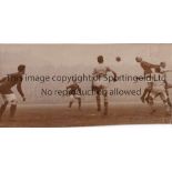 ARSENAL V CARDIFF CITY 1927 An original 8" X 4" B/W action press photo with paper notation on the