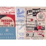 LONDON / SOUTH A collection of 70 programmes from London and the South Clubs in the 1950's to