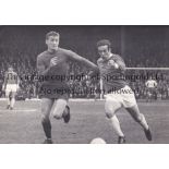 CARDIFF CITY Two 12" X 9" B/W photos on Don Murray v. Bolton 17/9/1966 and Ronnie Bird v Bristol