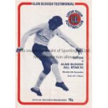 GEORGE BEST Programme for Luton Town v Alan Slough All-Star XI 8/12/1975 including Best playing