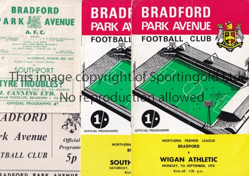 BRADFORD PA A collection of 37 Bradford Park Avenue home programmes v Plymouth Argyle (team