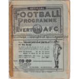 EVERTON - SUNDERLAND 1935/36 Everton home programme v Sunderland, 30/11/1935, Sunderland title