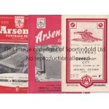 ARSENAL Thirty nine home programmes 1948 - 1972 including 48/9 v Birmingham, 49/50 Charlton, 51/2