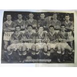 MANCHESTER UNITED 1957/8 AUTOGRAPHS / "7 OF 8" A large B/W magazine team group signed by all 11