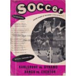 BANGU - EVERTON Programme, Bangu v Everton, 11/6/61, International Soccer League, also covers