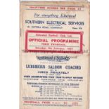 ALDERSHOT Programme for the home Division 3 match against Gillingham 6/2/1937. Some foxing on