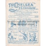 CHELSEA / SHEFF UNITED Programme Chelsea v Sheffield United 7/10/1922. Not ex Bound Volume. Light