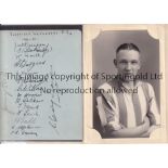 SHEFFIELD WEDNESDAY 1930/1 AUTOGRAPHS Album sheet with 16 signatures plus a portrait photo