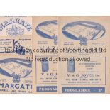 MARGATE A collection of 5 Margate home programmes v Chatham , Woolwich Polytechnic (Kent Senior