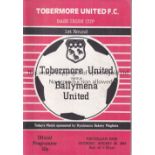 GEORGE BEST Programme for Best's only appearance for Tobermore United v Ballymena United in the