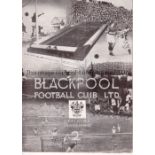 BLACKPOOL v HUDDERSFIELD TOWN 1938 Programme for the league match at Blackpool, 26th December