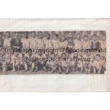 BRAZIL AUTOGRAPHS 1950's A B/W newspaper team group picture which is signed by 17