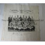 WEST BROMWICH ALBION A 15" handkerchief showing a team group of the 1931 FA Cup winning team. Very