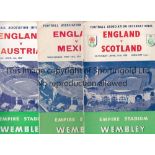 ENGLAND A collection of 30 England home (25) and away (5) programmes 1958-2009. Aways to include v
