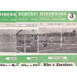 HIBS A collection of 24 Hibernian home programmes to include 5 x 1959/60, 3 x 1960/61, 1 x 1962/