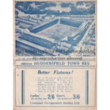 EVERTON RES - HUDDERSFIELD RES 38-9 Everton Reserves home programme v Huddersfield Res, 24/9/1938,