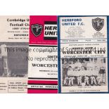 NON-LEAGUE FOOTBALL Fifteen programmes including 5 X Hereford Utd. homes 1 X 66/7 and 4 X 68/9 and 3