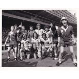 ARSENAL Five original B/W press photos which are blank on the reverse: Four 12" X 8" action shots of