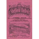 SHEFFIELD UNITED v MIDDLEBOROUGH 1921 Programme for the league match at Sheffield, 31st December