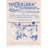 CHELSEA Home programme v Liverpool 2/1/1909 and Queen's Park Rangers South Eastern League 4/1/