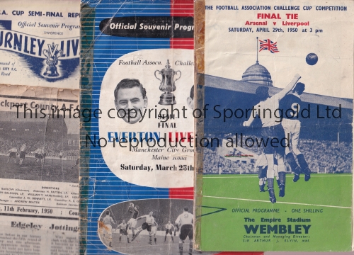 LIVERPOOL A collection of 4 programmes in only fair condition. Burnley v Liverpool FA Cup Semi Final