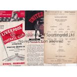 LIVERPOOL A collection of 14 Liverpool programmes 5 homes and 9 aways to include all 3 FA Cup ties v