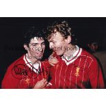 JUVENTUS Col 12 x 8 photo of Juventus strikers Paolo Rossi and Zbigniew Boniek in their Liverpool