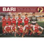 BARI AUTOGRAPHS A4 Colour team photo of Bari from World Soccer magazine February 1992 fully signed