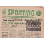 BURNLEY 1961 Sporting Club de Portugal v Burnley (Friendly) played 20 May 1961. Issue of Sporting'