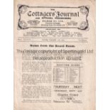 FULHAM / PALACE Four page programme Fulham v Crystal Palace 15/9/1923. Some paper loss at lower back