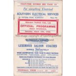 ALDERSHOT Programme for the home Division 3 match against Bristol Rovers 19/3/1938. No writing.